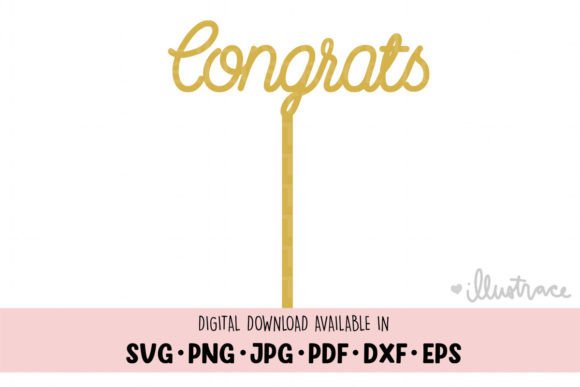 A Real Designer's Take on the Congrats Cake Topper PNG Design
