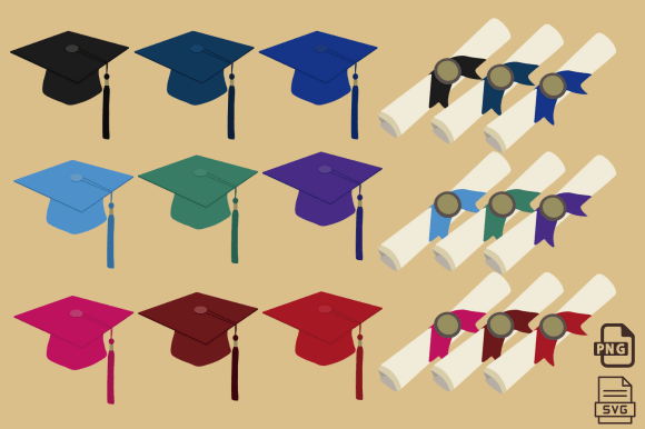 Graduation Symbols for Crafters & Embroiderers