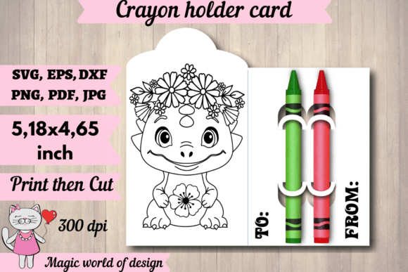 Summer Baby Dinosaur Crayon Holder Card: A Designer's First Look